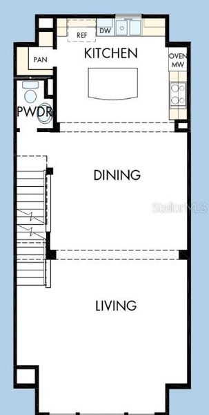 2D floor plan layout of this home in Towns at Union, St. Petersburg, FL (Image 4).
