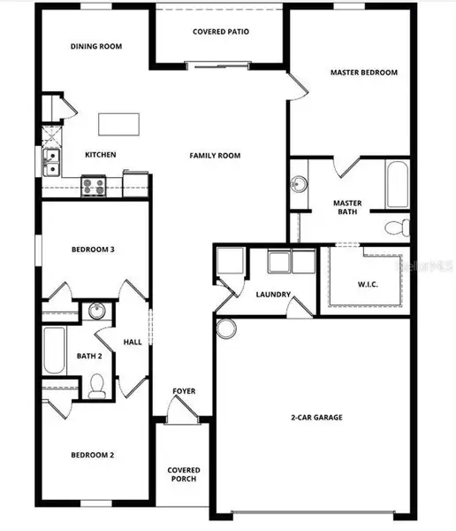2D floor plan layout of this home in Poinciana, Poinciana, FL (Image 3).