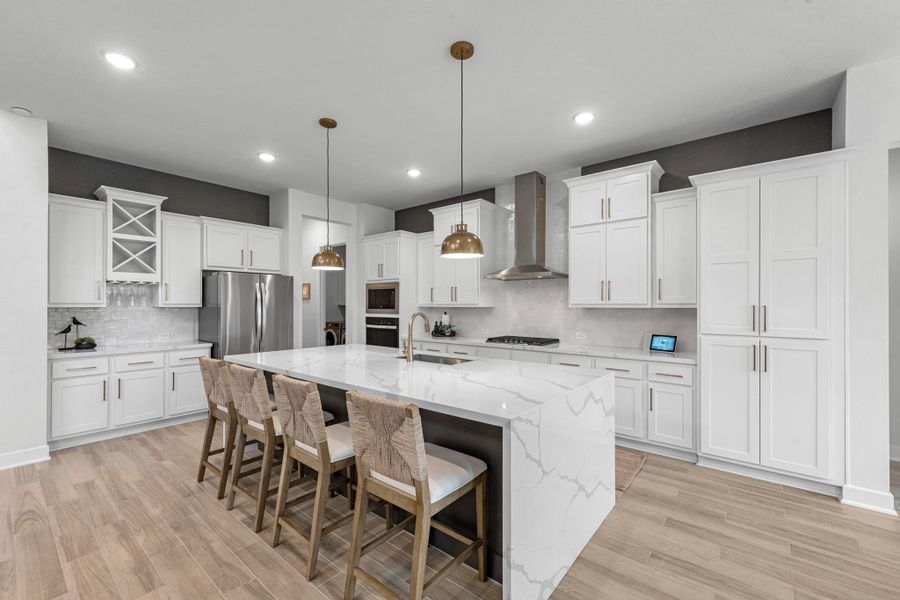 Kitchen with upgraded appliances.
