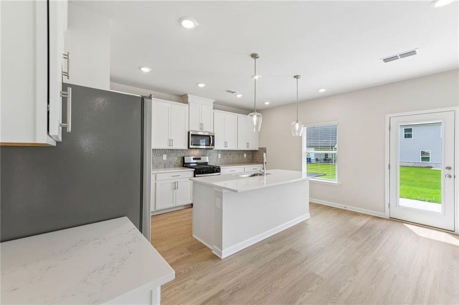 Furnished interior view inside a new home in Parkside at Grayson, Grayson (Image 9).