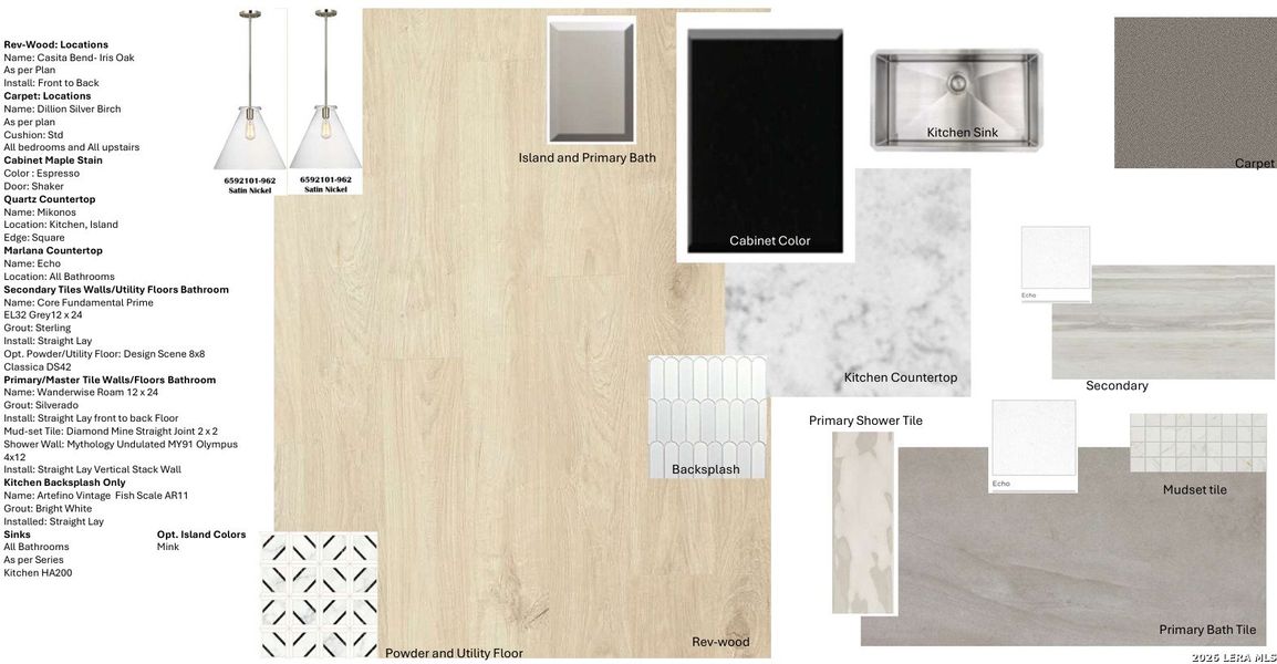 Sample of building materials used in homes in Homestead, Schertz (Image 6). Sample of building materials used in homes in Homestead, Schertz (Image 6).