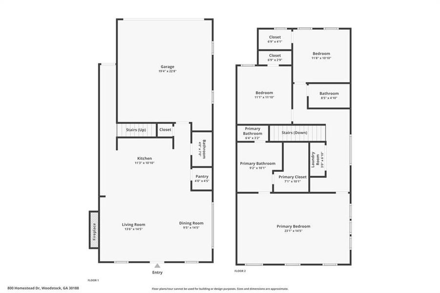 2D floor plan layout of this home in , Woodstock, GA (Image 5). 2D floor plan layout of this home in , Woodstock, GA (Image 5).