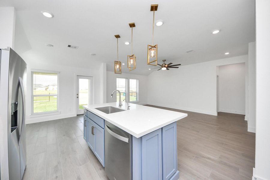 Furnished interior view inside a new home in Laurel Landing: Landmark Collection, Alvin (Image 12).