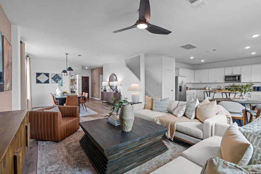 Furnished interior view inside a new home in Davis Ranch, San Antonio (Image 16). Furnished interior view inside a new home in Davis Ranch, San Antonio (Image 16).