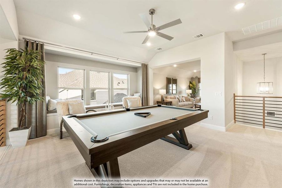 Furnished interior view inside a new home in ArrowBrooke, Aubrey (Image 24).
