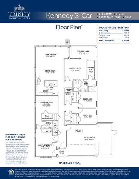 Kennedy 3-Car floor plan Kennedy 3-Car floor plan