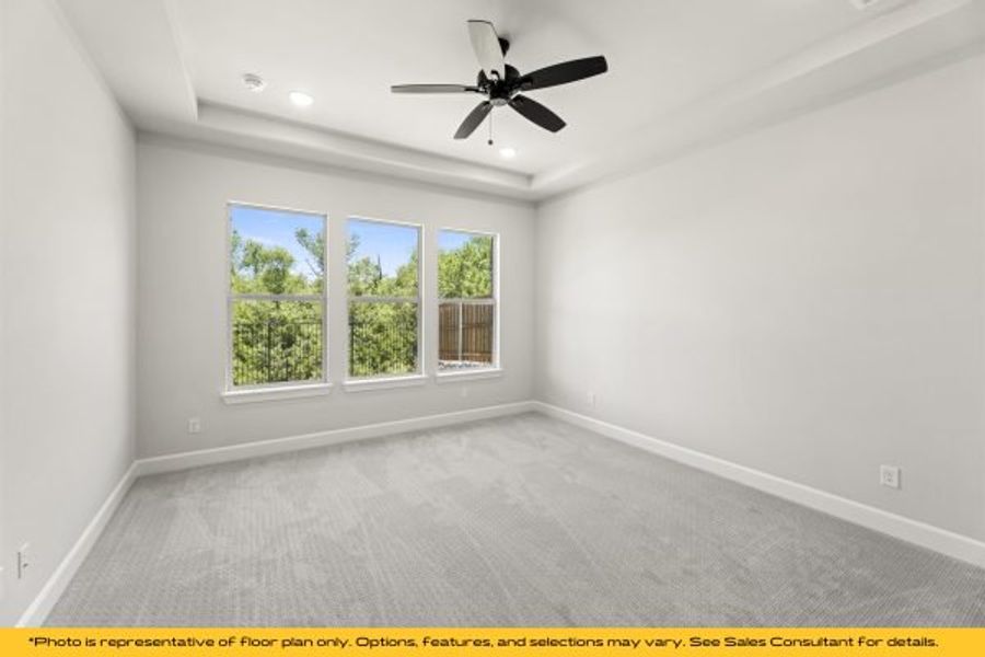 Representative unfurnished interior of a home built from the The Cayman by Stonefield Homes in The Highlands, Rockwall (Image 88).