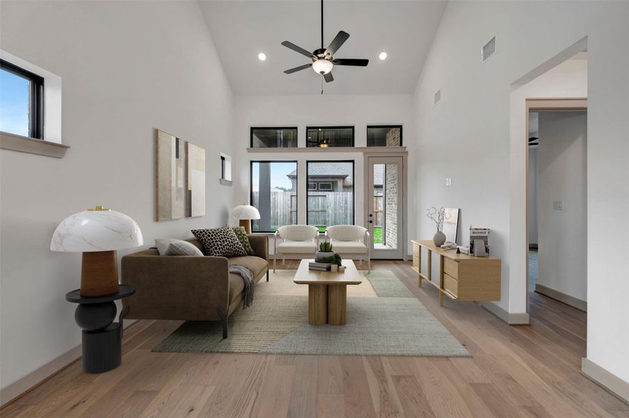 Furnished interior view inside a new home in The Highlands 40', Porter (Image 15).