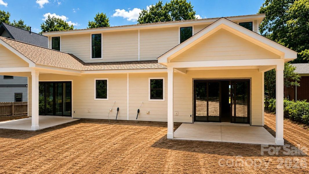 Exterior details and patio area of a home in , Charlotte (Image 2). Exterior details and patio area of a home in , Charlotte (Image 2).