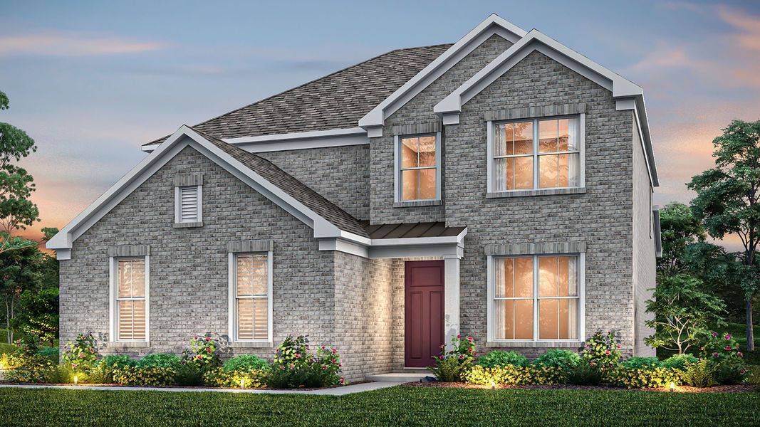 Front exterior of a new home in Devonshire, Mount Juliet, TN, highlighting curb appeal (Image 2).