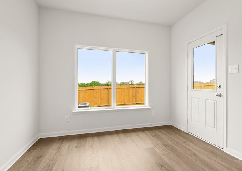 The dining room has a large window that lets in great, natural light. The dining room has a large window that lets in great, natural light.