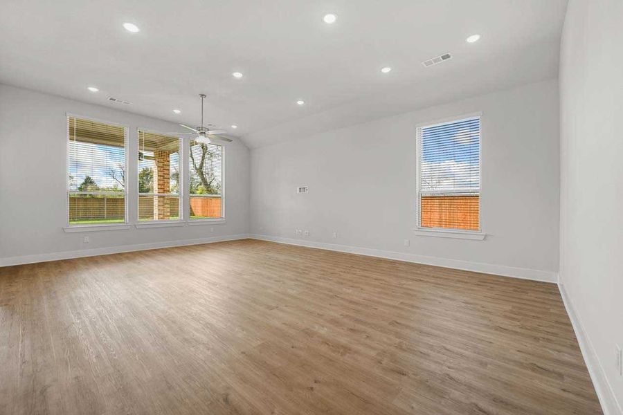 Representative Family Room - some options shown Representative Family Room - some options shown