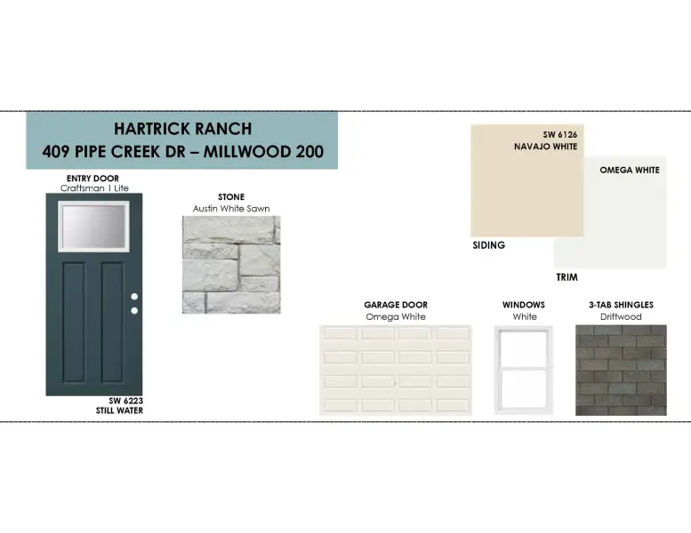 Sample of building materials used in homes in Hartrick Ranch, Temple (Image 10). Sample of building materials used in homes in Hartrick Ranch, Temple (Image 10).