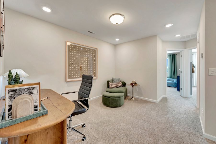 Furnished interior view inside a new home in Townes on Leesville, Durham (Image 17). Furnished interior view inside a new home in Townes on Leesville, Durham (Image 17).