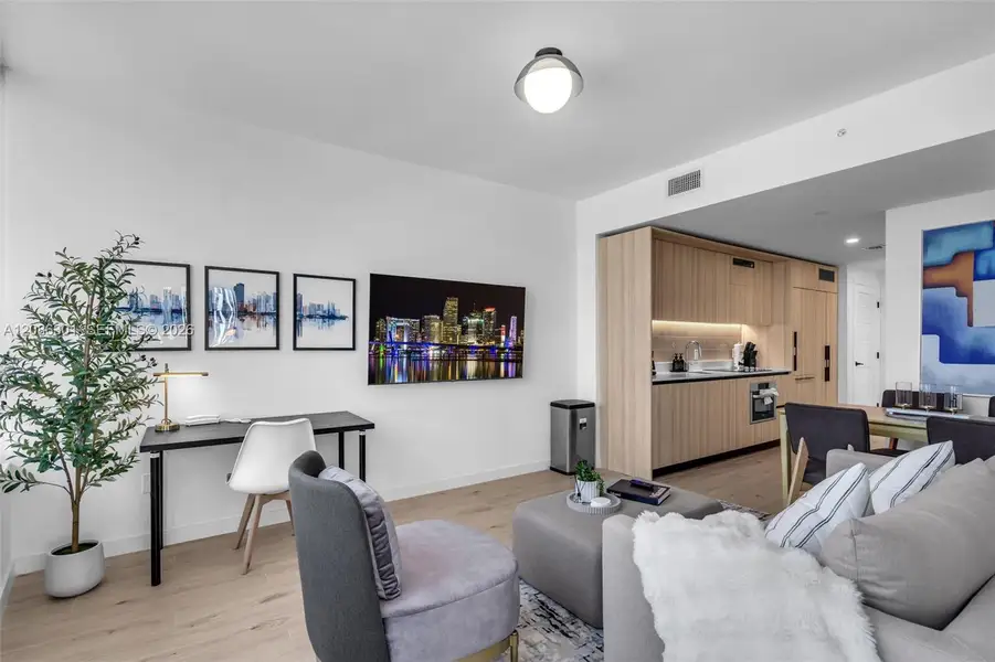 Furnished interior view inside a new home in , Miami (Image 3).