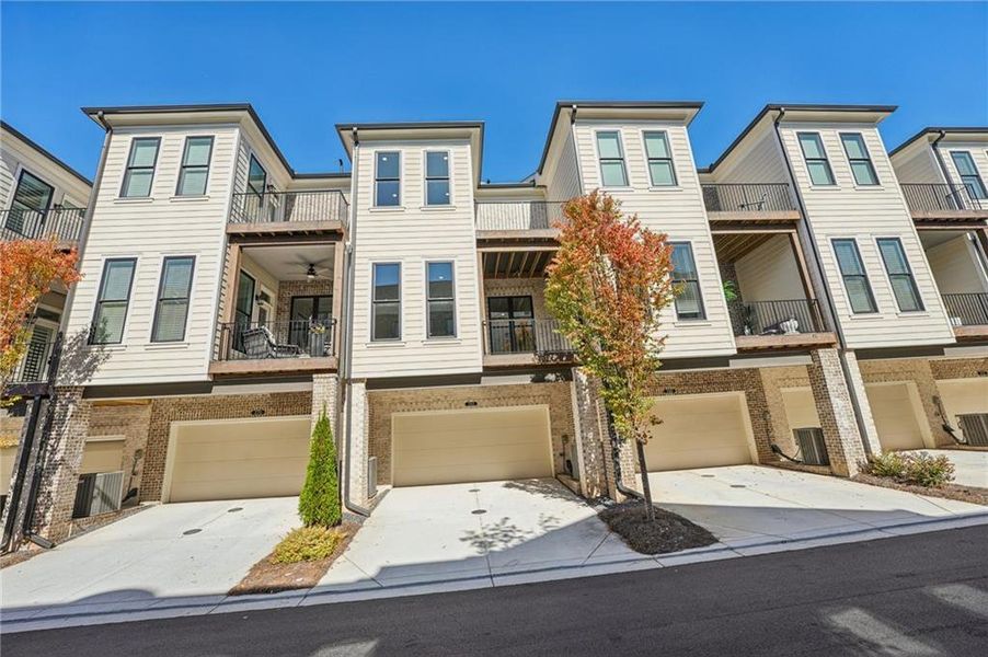 Front exterior of a new home in Towns on Thompson, Alpharetta, GA, highlighting curb appeal (Image 2).