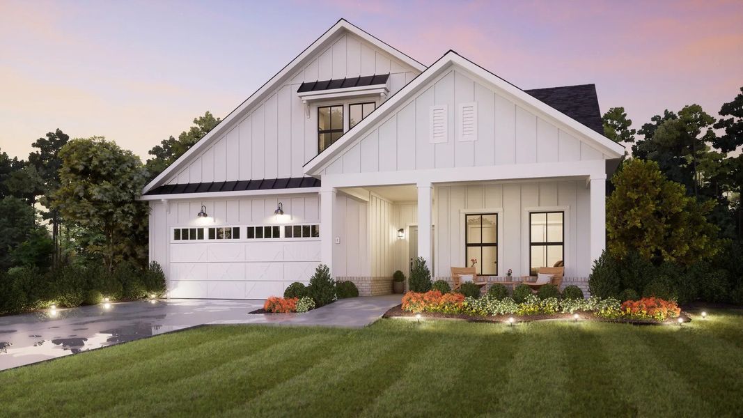 Front exterior of a home in the The Courtyards by The Manor community, located in Alpharetta, GA (Image 10).