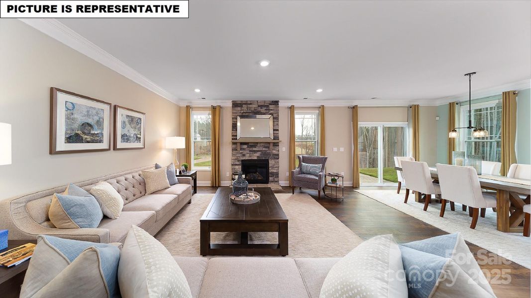 Furnished interior view inside a new home in Falls Cove, Troutman (Image 5).