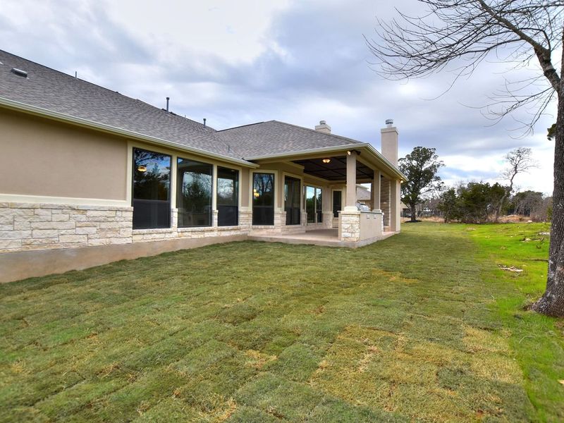 Representative exterior details of a home built from the Madera II by Giddens Homes in Scofield Farms Estates, Georgetown (Image 79).