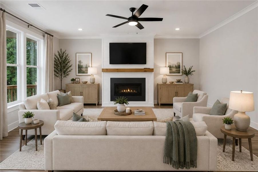 Furnished interior view inside a new home in Arbor West, Dawsonville (Image 13).