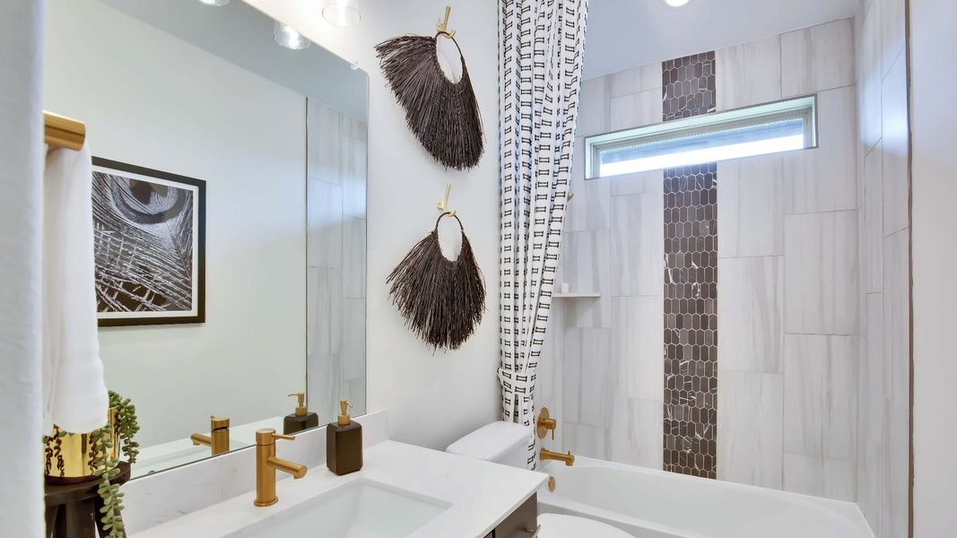 Furnished interior view inside a new home in Oaks at San Gabriel, Georgetown (Image 4). Furnished interior view inside a new home in Oaks at San Gabriel, Georgetown (Image 4).