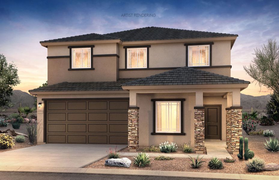 Representative exterior photo of a completed home built from the Sunflower by Centex in Copper Falls, Buckeye, AZ (Image 21).