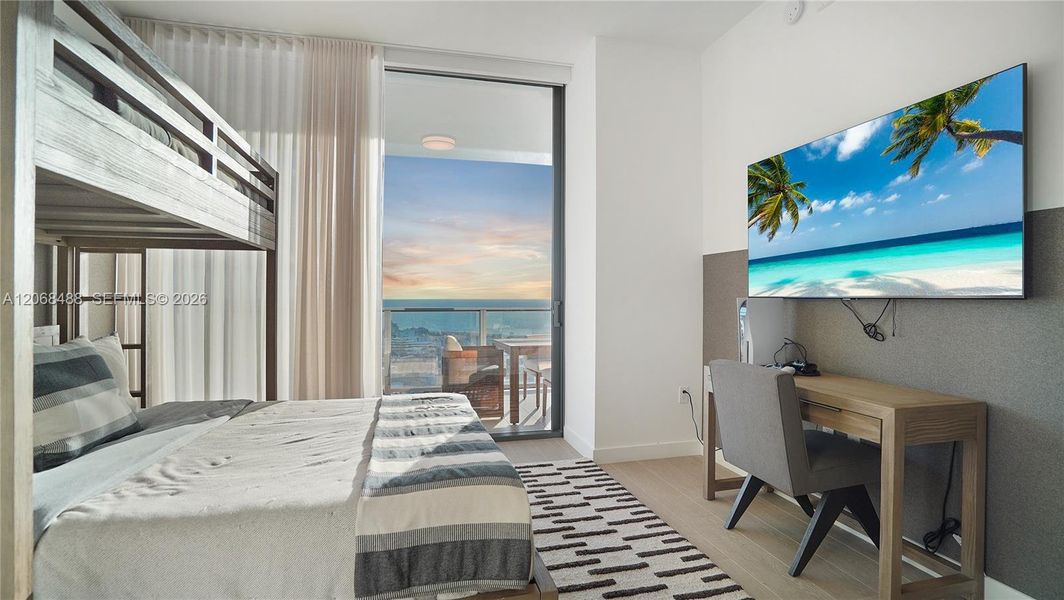 Furnished interior view inside a new home in , Miami Beach (Image 18). Furnished interior view inside a new home in , Miami Beach (Image 18).