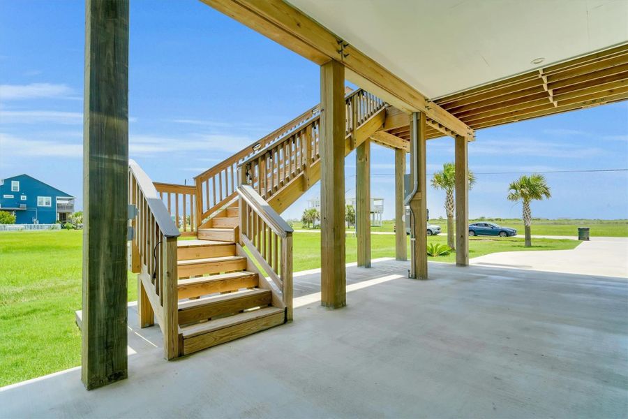 Exterior details and patio area of a home in , Galveston (Image 23). Exterior details and patio area of a home in , Galveston (Image 23).
