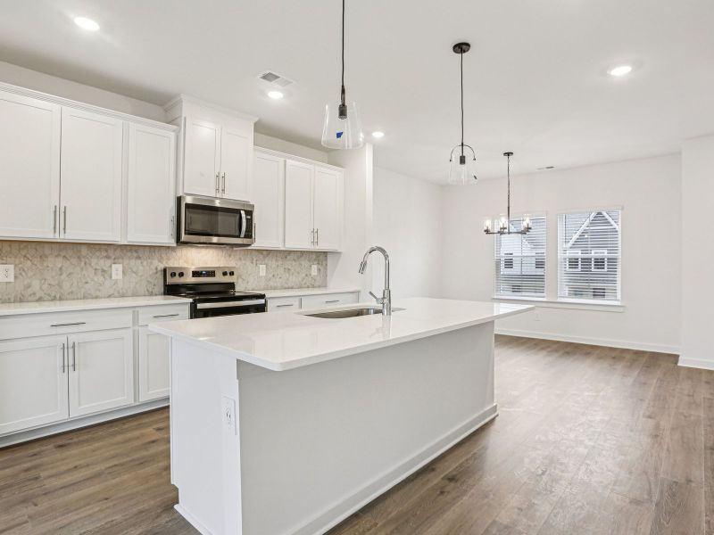 Furnished interior view inside a new home in Greystone - Highland Townhomes, Smyrna (Image 4).