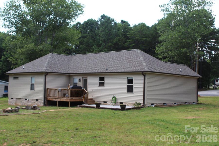 Fire pit (to the left of the picture)