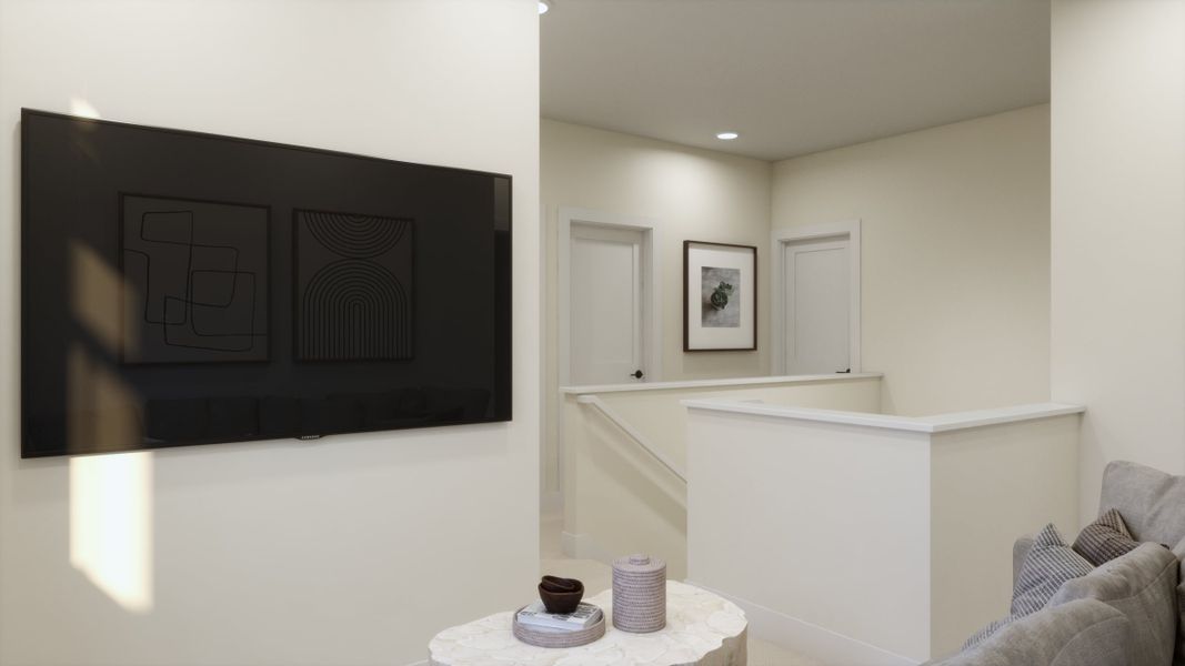 Representative furnished interior of a home built from the 2501 by Risewell Homes in Harvest Crossing, Aurora (Image 10).
