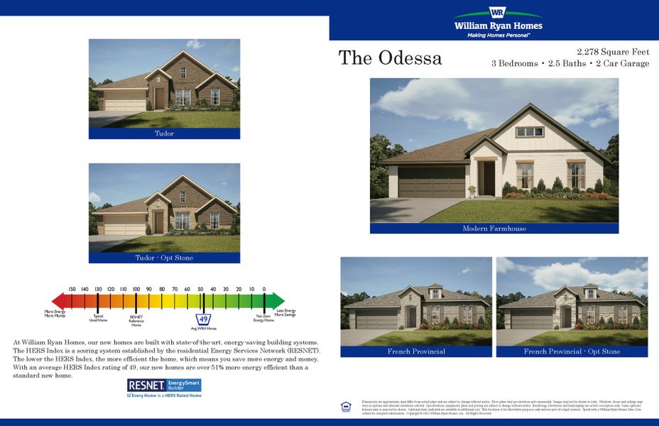 Image 6 representing the The Odessa by William Ryan Homes in The Preserve at Pecan Creek, Denton, TX.