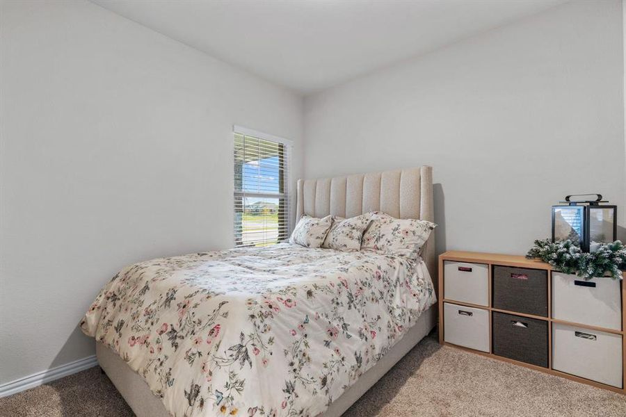 Bedroom with light colored carpet Bedroom with light colored carpet