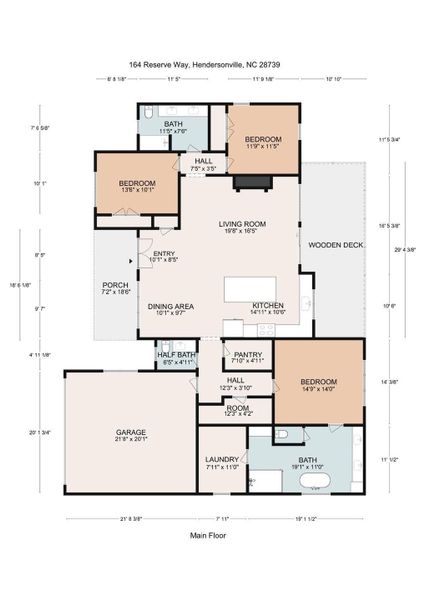 2D floor plan layout of this home in , Etowah, NC (Image 5).