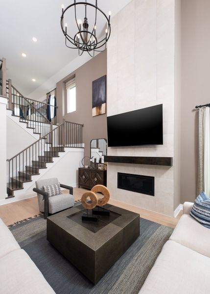 Representative furnished interior of a home built from the Logan by Tri Pointe Homes in Painted Tree, McKinney (Image 6).