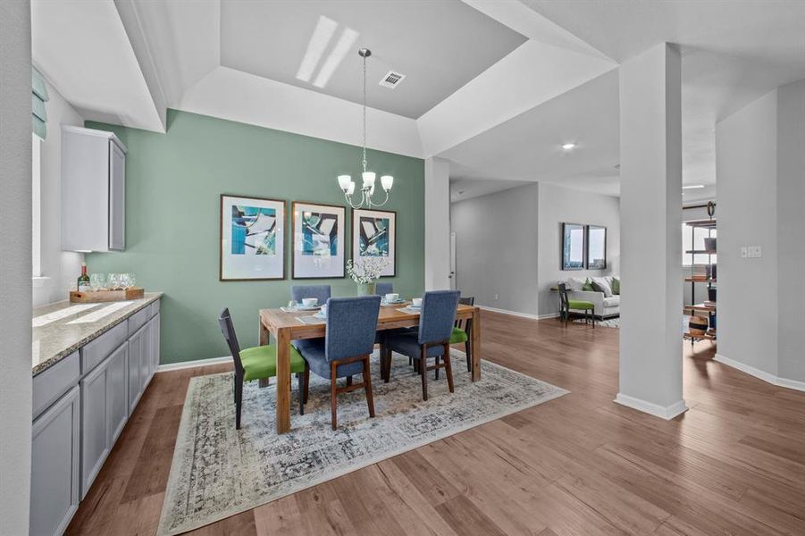 Furnished interior view inside a new home in Tavolo Park Cottages, Fort Worth (Image 9).