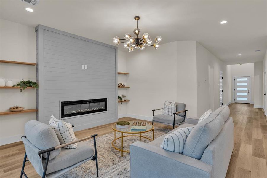 Furnished interior view inside a new home in , Fort Worth (Image 8).