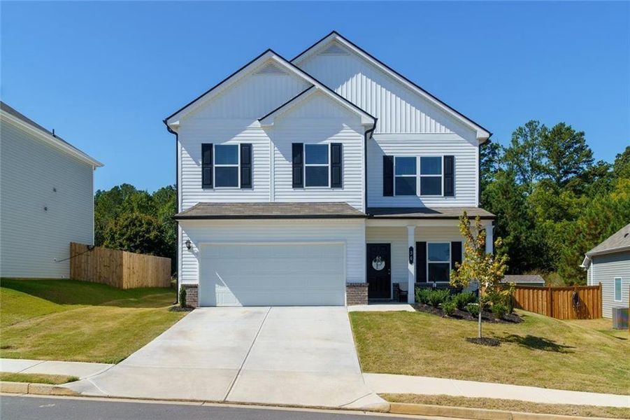 Front exterior of a new home in Arrington, Adairsville, GA, highlighting curb appeal (Image 26).