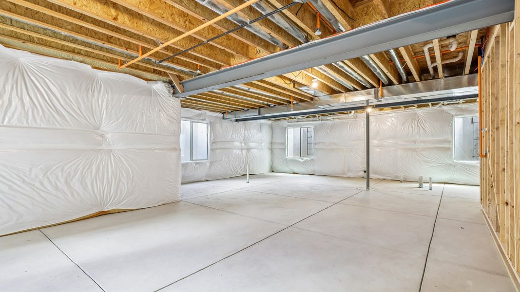 A flexible unfinished basement ready for your vision A flexible unfinished basement ready for your vision