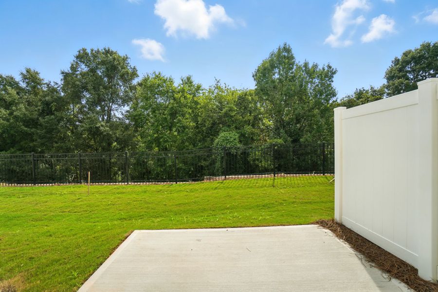 Exterior details and patio area of a home in Bailey Run, Charlotte (Image 26). Exterior details and patio area of a home in Bailey Run, Charlotte (Image 26).
