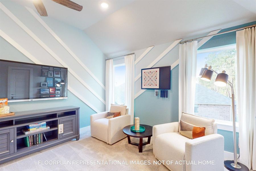 Furnished interior view inside a new home in Pinewood at Grand Texas, New Caney (Image 12).