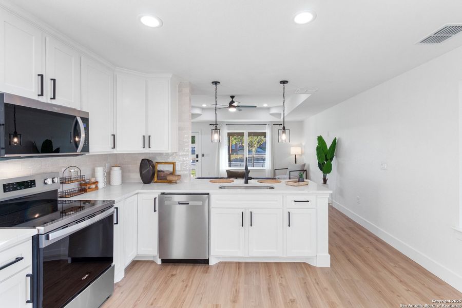Furnished interior view inside a new home in , San Antonio (Image 15). Furnished interior view inside a new home in , San Antonio (Image 15).