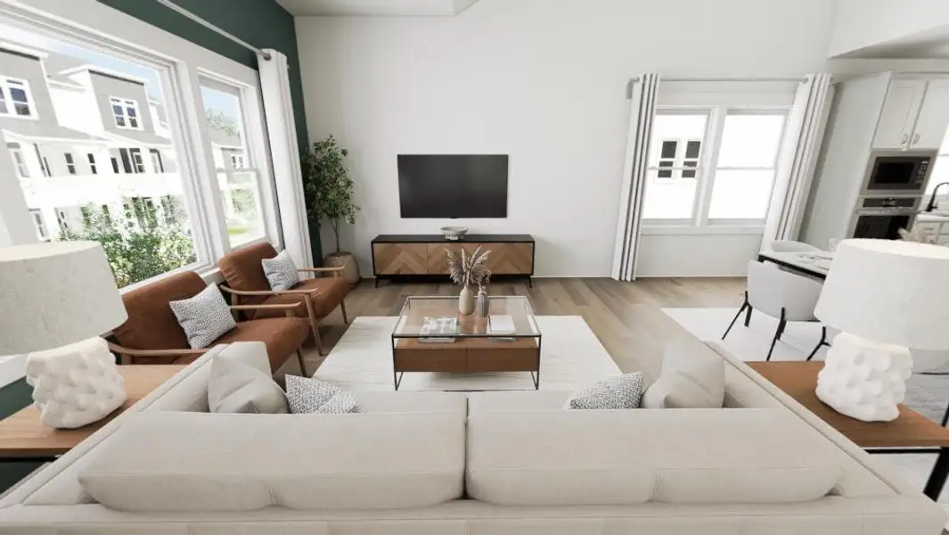 Furnished interior view inside a new home in Allen Park, Raleigh (Image 8).