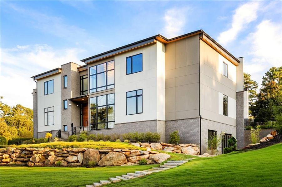 Front exterior of a new home in , Marietta, GA, highlighting curb appeal (Image 21).
