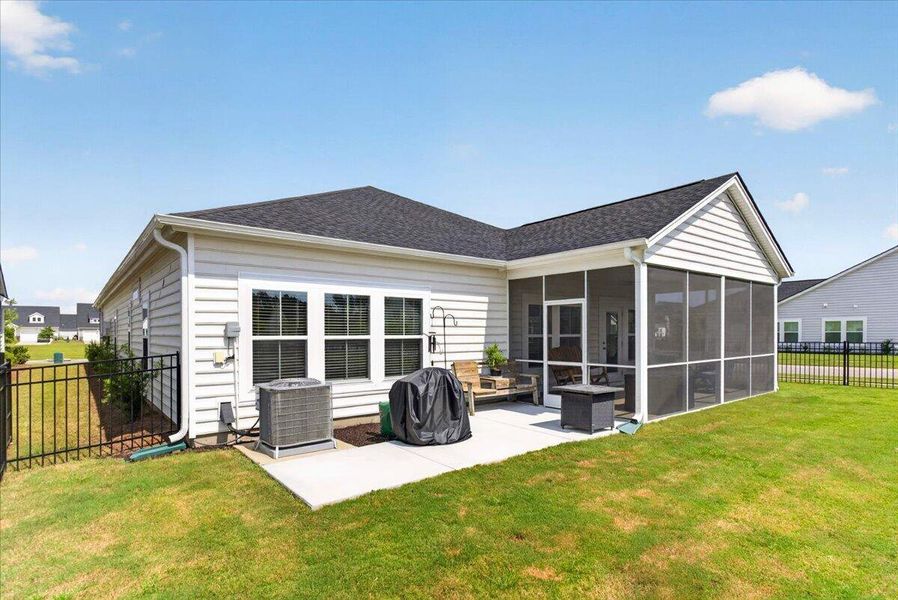 Exterior details and patio area of a home in Horizons at Summers Corner | 55+, Summerville (Image 28). Exterior details and patio area of a home in Horizons at Summers Corner | 55+, Summerville (Image 28).