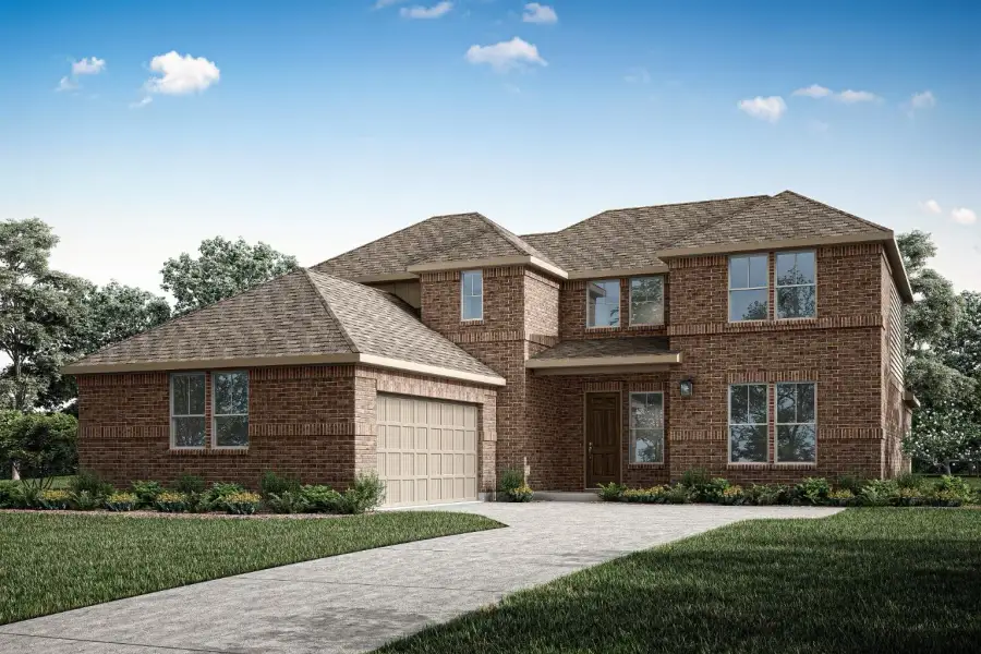 Representative exterior photo of a completed home built from the Davis by Tri Pointe Homes in LaPrelle, Haslet, TX (Image 19). Representative exterior photo of a completed home built from the Davis by Tri Pointe Homes in LaPrelle, Haslet, TX (Image 19).