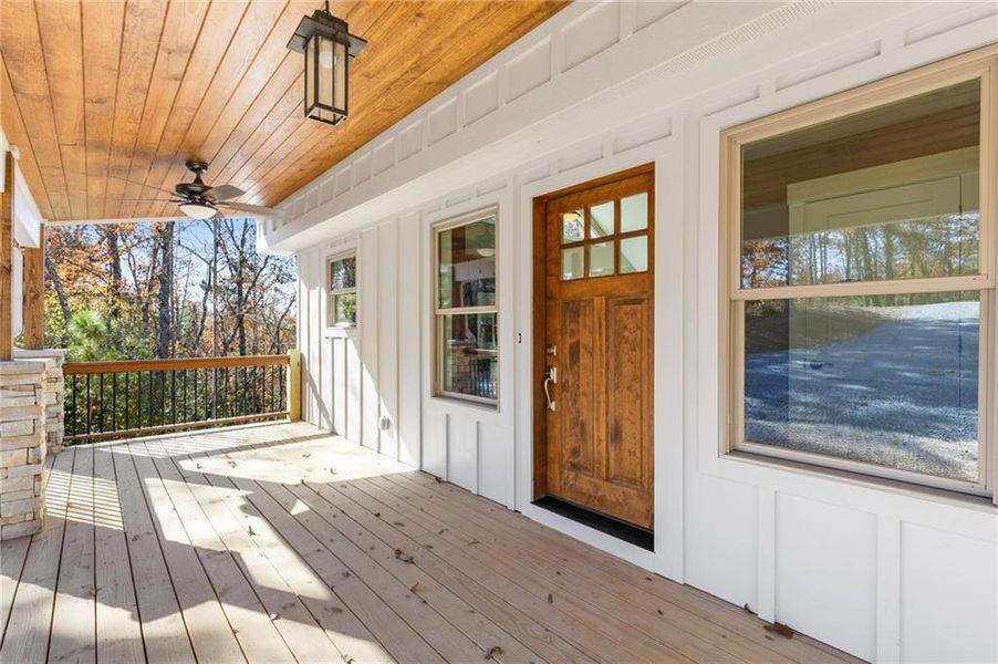 Exterior details and patio area of a home in , Ellijay (Image 19).