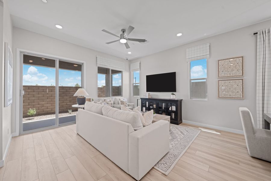 Great Room | Cielo Model | Mira Vista at Victory in Buckeye, AZ by Landsea Homes