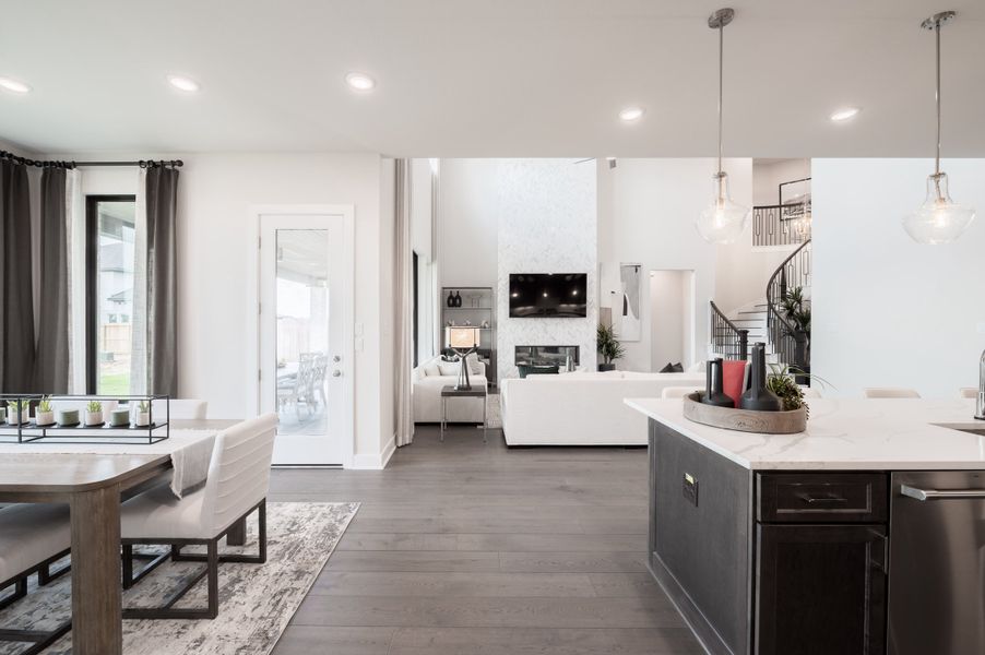 Representative furnished interior of a home built from the Bogata by Tri Pointe Homes in Harvest Green, Richmond (Image 76).