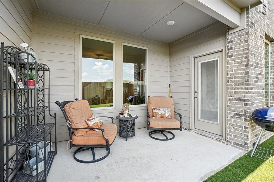 View of patio featuring area for grilling View of patio featuring area for grilling